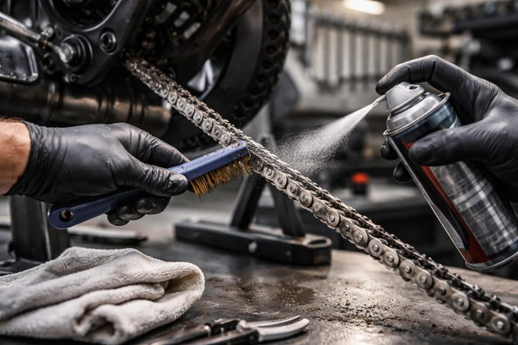 découvrez nos conseils pratiques pour nettoyer efficacement la chaîne de votre moto et la graisser correctement afin d'assurer une meilleure performance et une longue durée de vie.