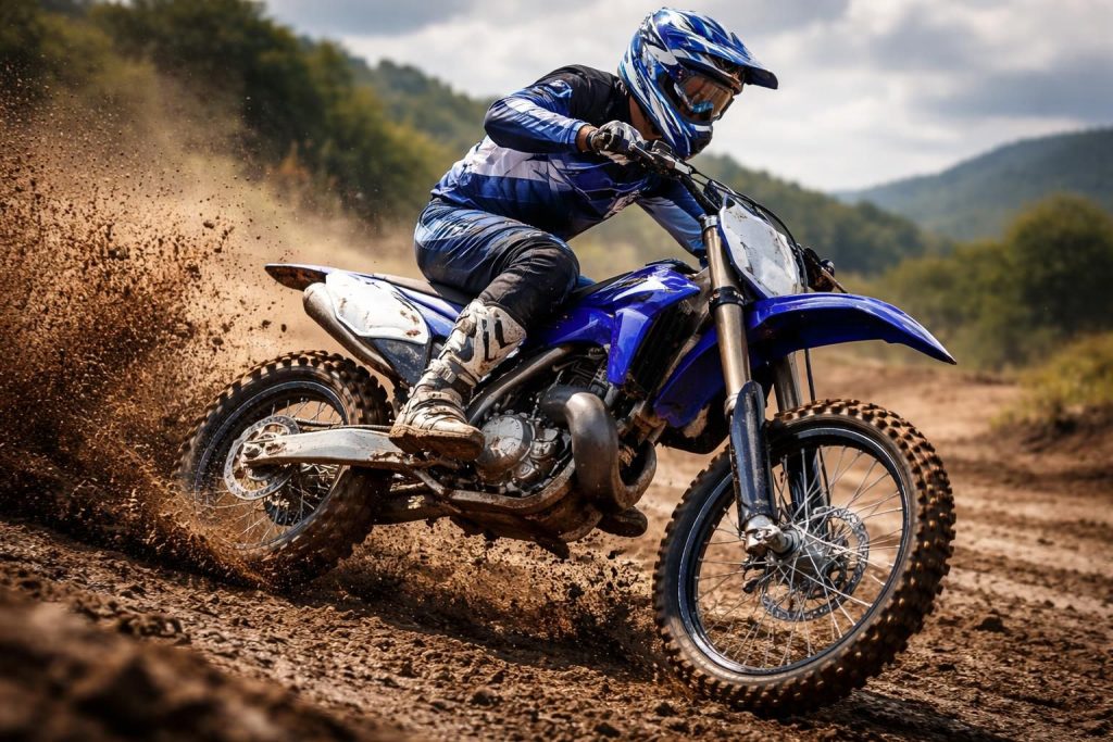 découvrez la yamaha 125 yz 2024, une moto tout-terrain puissante équipée de crampons pour des sensations intenses et une performance optimale sur tous les terrains.