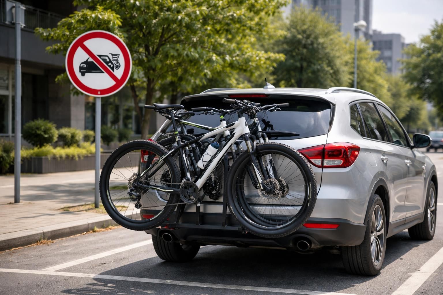 Porte velo sur hayon interdit