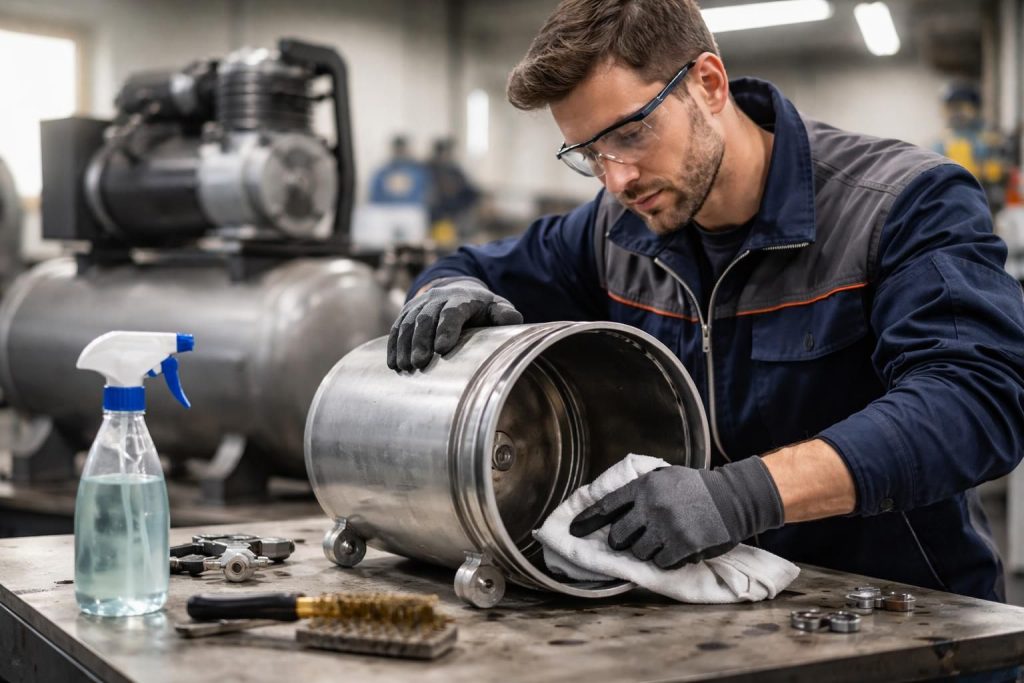 découvrez comment nettoyer efficacement une cuve de compresseur pour assurer son bon fonctionnement et prolonger sa durée de vie.
